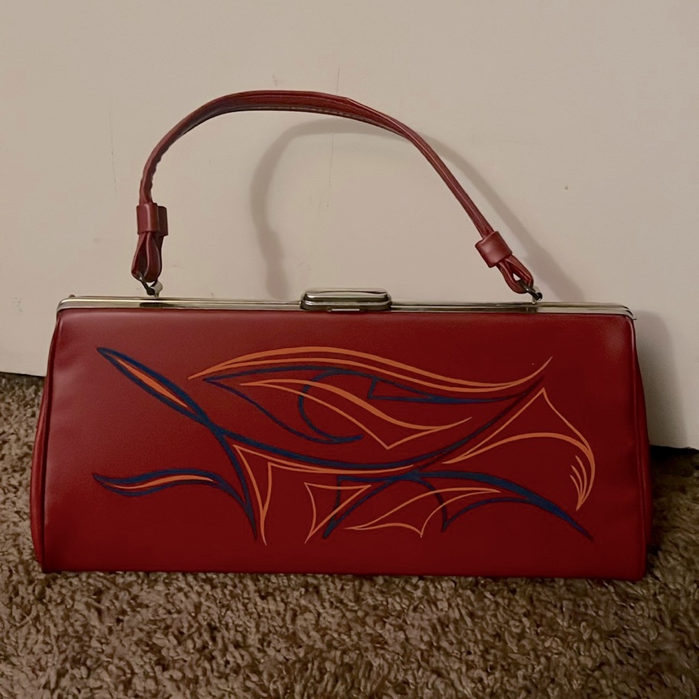 Vintage pinstriped purse
